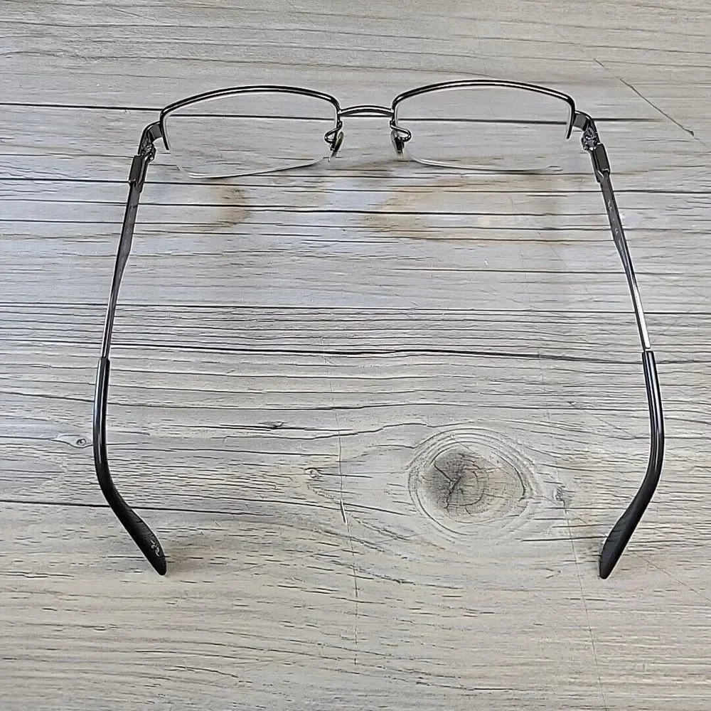 Ray-Ban RB6158 2553 Eyeglasses Frames Only Half Rim Silver 53-18-140  Metal‎
